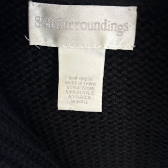 Soft Surroundings Country Weekend Sweater Black Size XS - Picture 3 of 6
